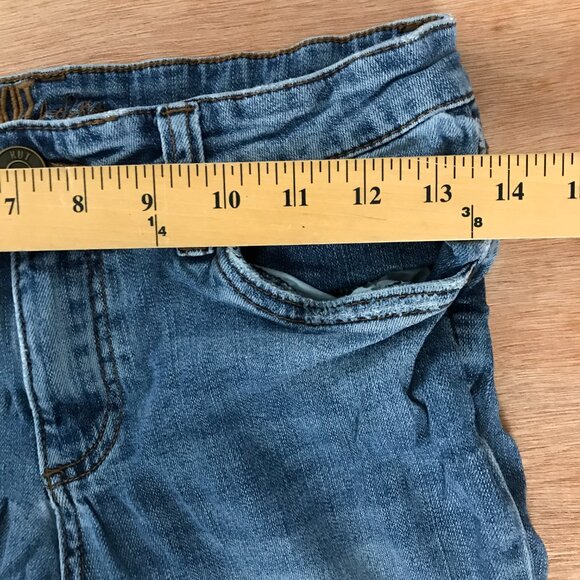 Kut from the Kloth Jeans Women Size 4 Blue Denim Raw Cuff Mid Rise Medium Wash - Picture 9 of 9